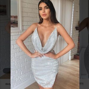 COPY - Sequin cowl neck dress